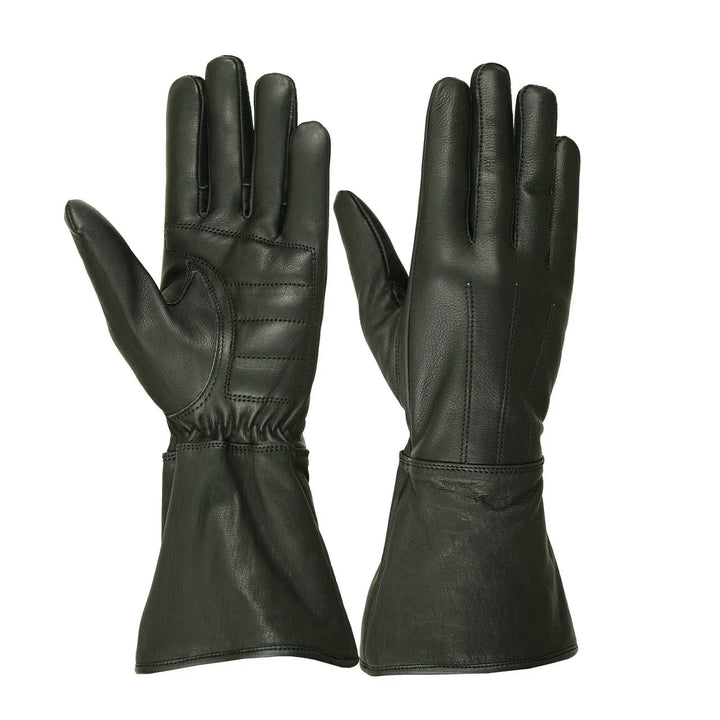 Barepalm Women's Deerskin Leather Gauntlet Gloves