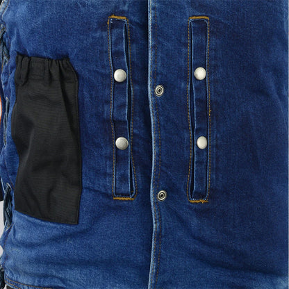 Men's Single Back Panel Denim Vest