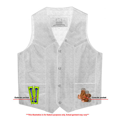 Kids Traditional Style Plain Side Vest