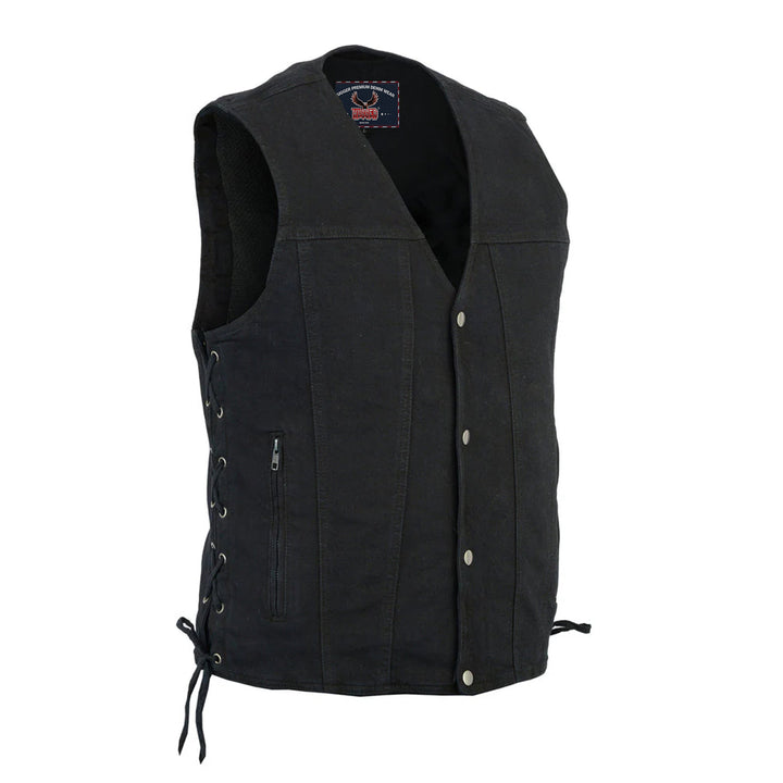 Men's Single Back Panel Denim Vest