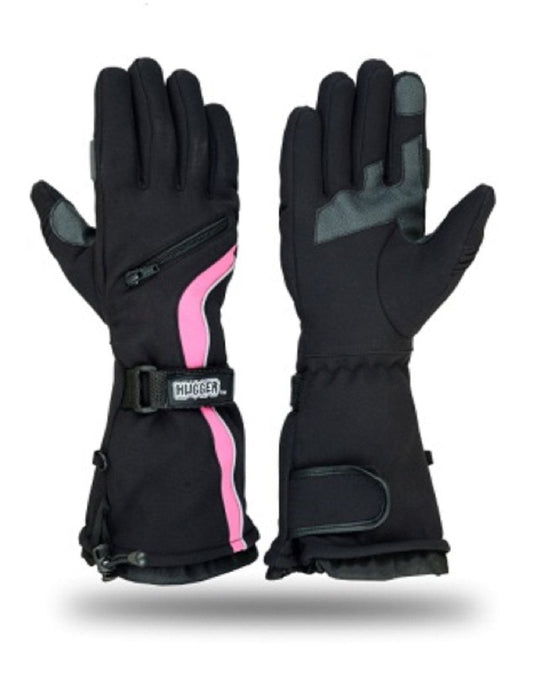 Hugger Women's Textile Gauntlet Snowmobile Gloves Ski Driving Winter Riding Hand Protection