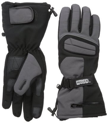 Hugger Winter Men's Textile Gauntlet Snowmobile Ski Gloves Winter Driving