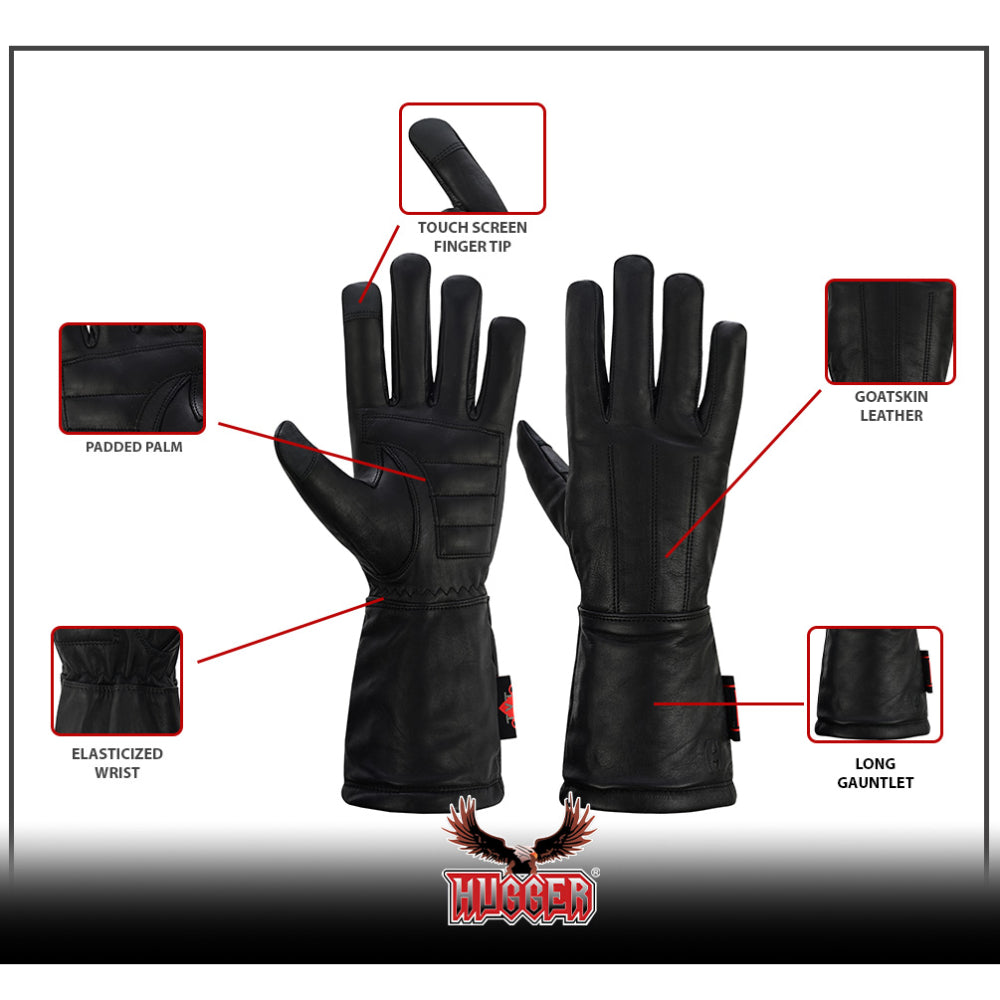 Baron Men's motorcycle gauntlet gloves