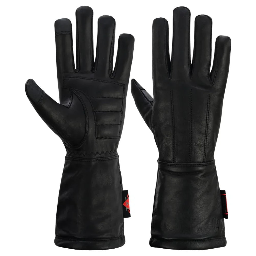 Baron Men's motorcycle gauntlet gloves