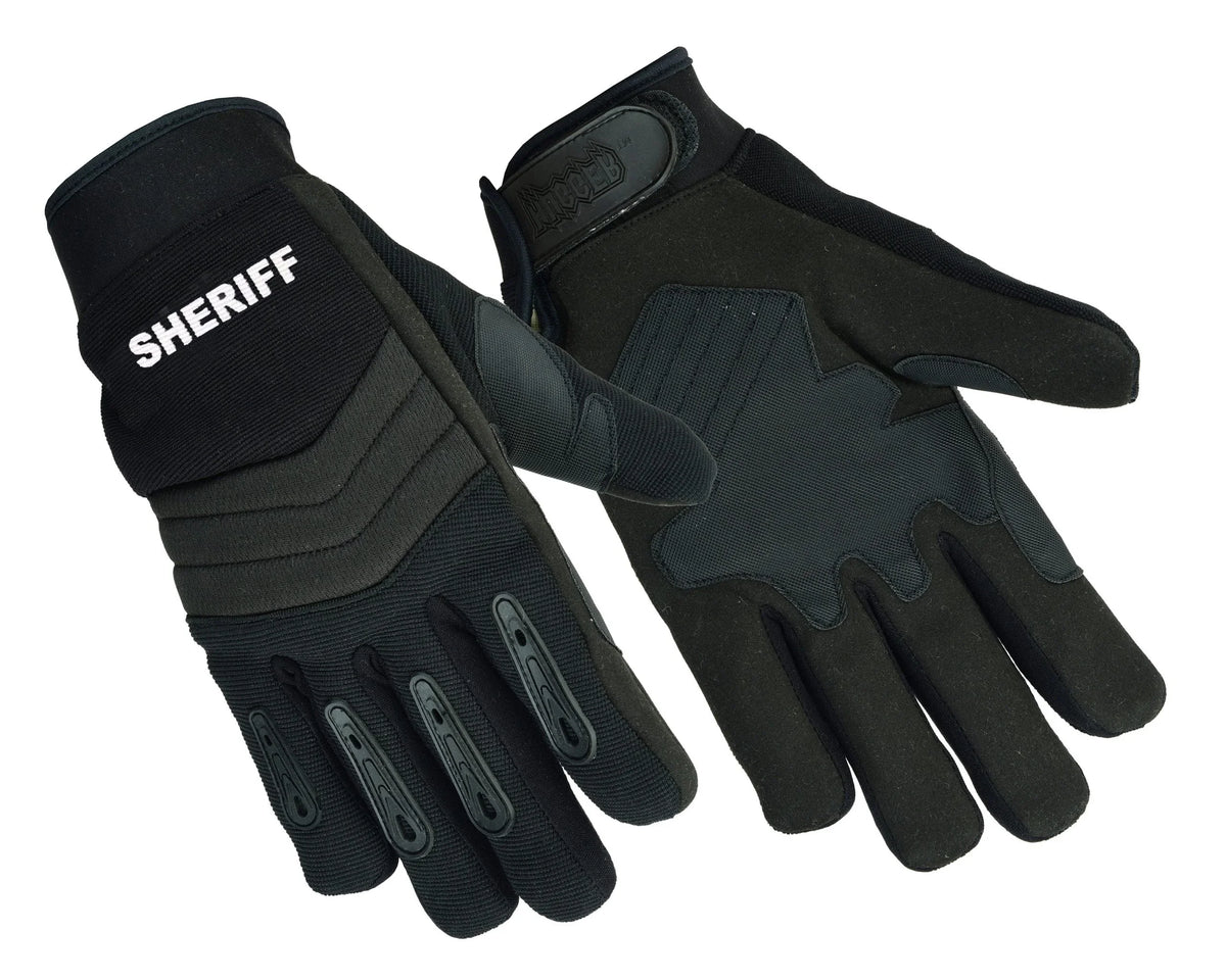 Breathable Police Safety Gloves – Kevlar Lined XL / Black / Plain