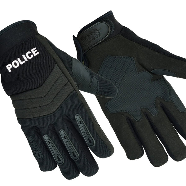 Breathable Police Safety Gloves – Kevlar Lined XL / Black / Plain