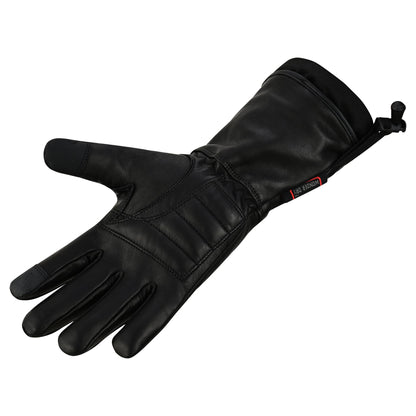 Men's Lined Technaline Leather, Classic Gauntlet Gloves, Water Resistant