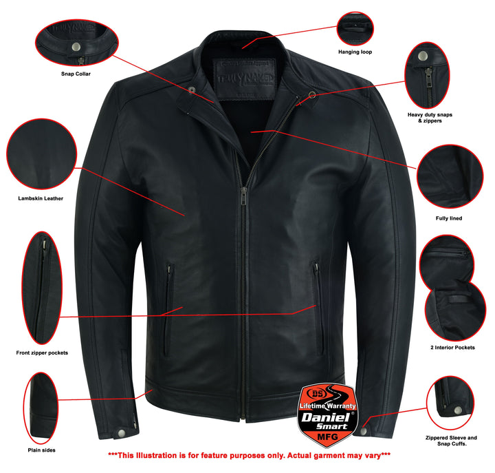 Classic Joe Men's Fashion Lambskin Leather Jacket