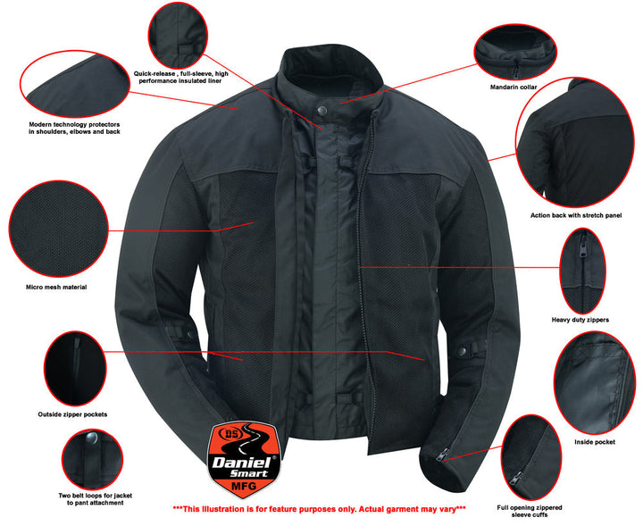 Cross Wind Men's Mesh Jacket – Black