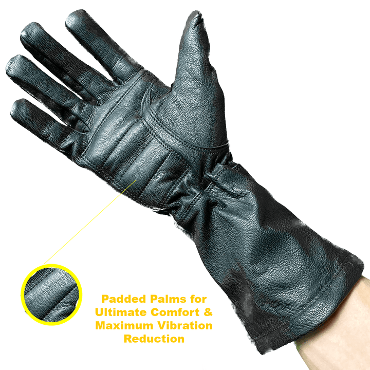 Men's Water Resistant Deerskin Leather Gauntlet Glove