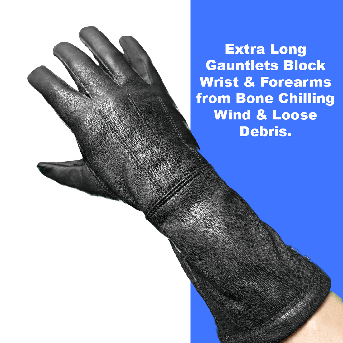 Women's Classic Motorcycle Gloves Unlined Seasonal Wind Stopper Gauntlet