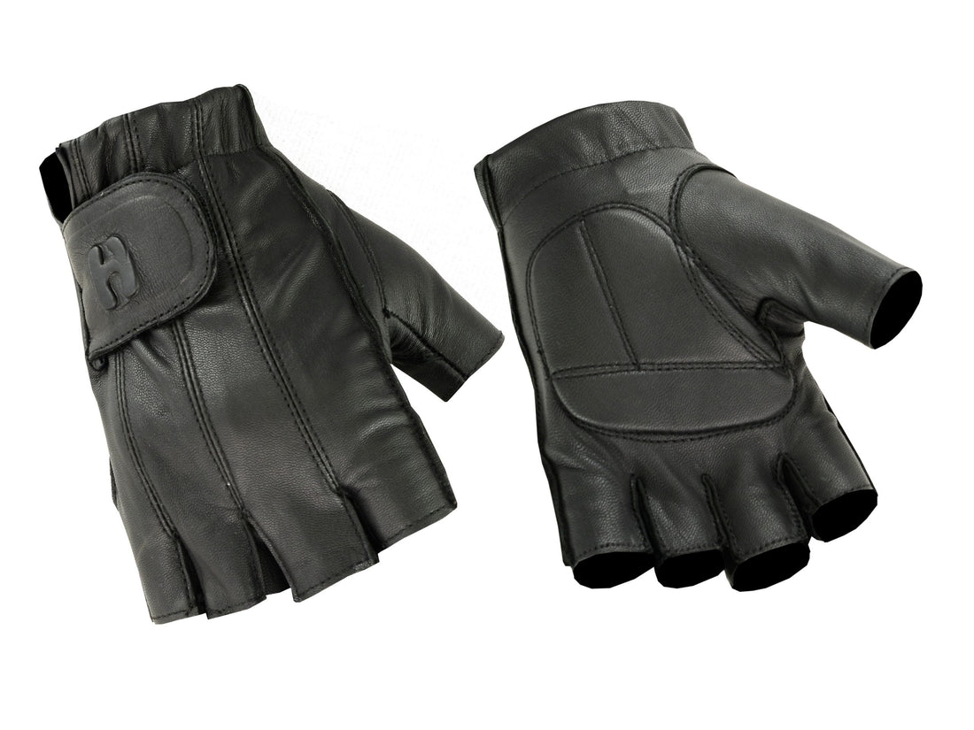 GelBreeze Men's fingerless leather gloves