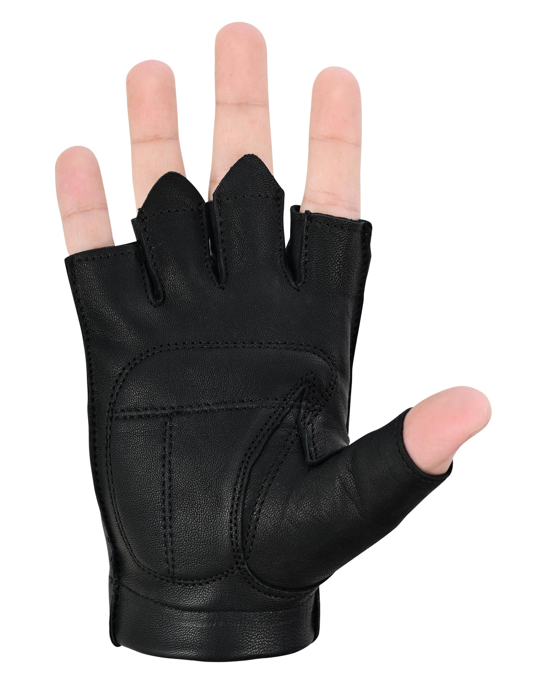 Hugger Affordable Men's Gel Padded Palm Fingerless Motorcycle Gloves