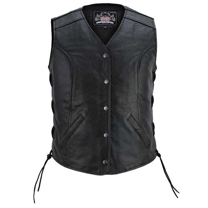 Women Leather Vest Premium Classy Longer Body 3/4