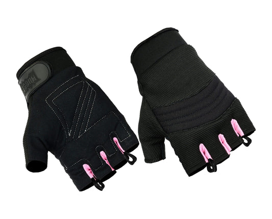 Women's Air Cooled No Sweat Knit Extreme Comfort Fingerless Riding Gloves