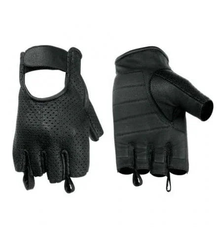 Hexskin Men's fingerless leather gloves