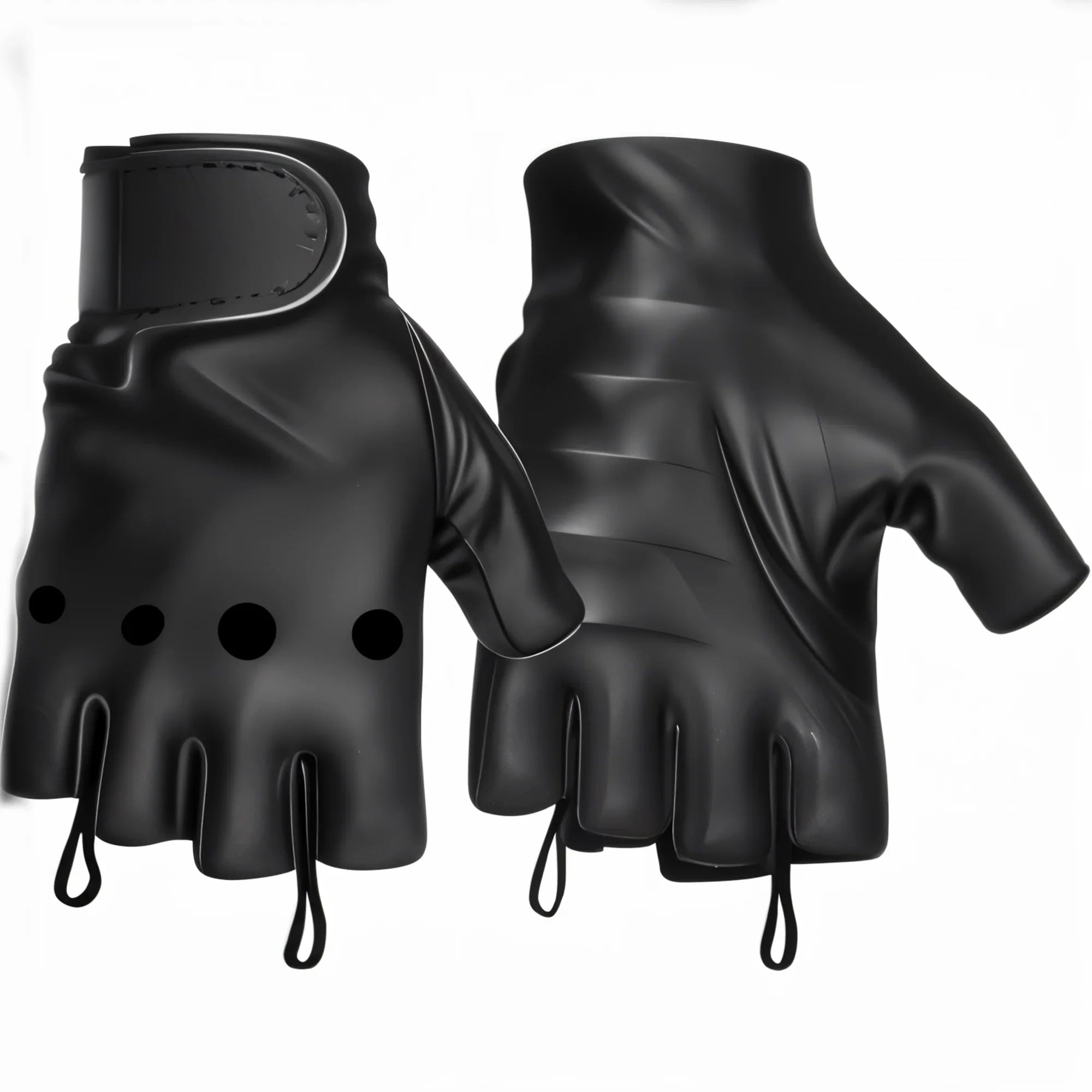 Hugger-Affordable-Unlined-Fingerless-Summer-Riding-Motorcycle-Gloves-2