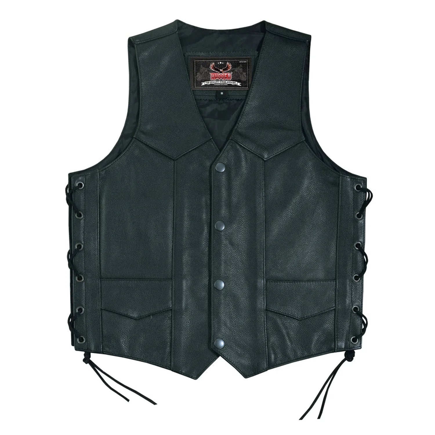 [初期] L.G.B. LEATHER DOWN VEST SIZE2 Lowside Gunner Men's Perforated Leather Vest