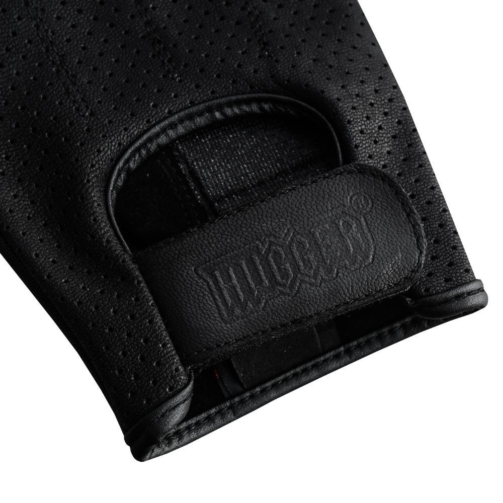 Luckytouch Men's fingerless leather gloves