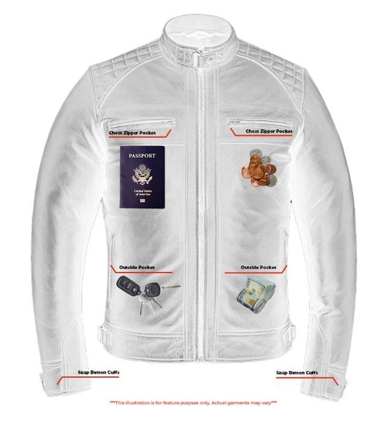 Men's Faux Leather Fashion Jacket