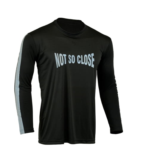 Men's High Visibility Dri Fit Polyester Long Sleeve Shirt for Motorcycle Riding, Walking/Running, and Cycling