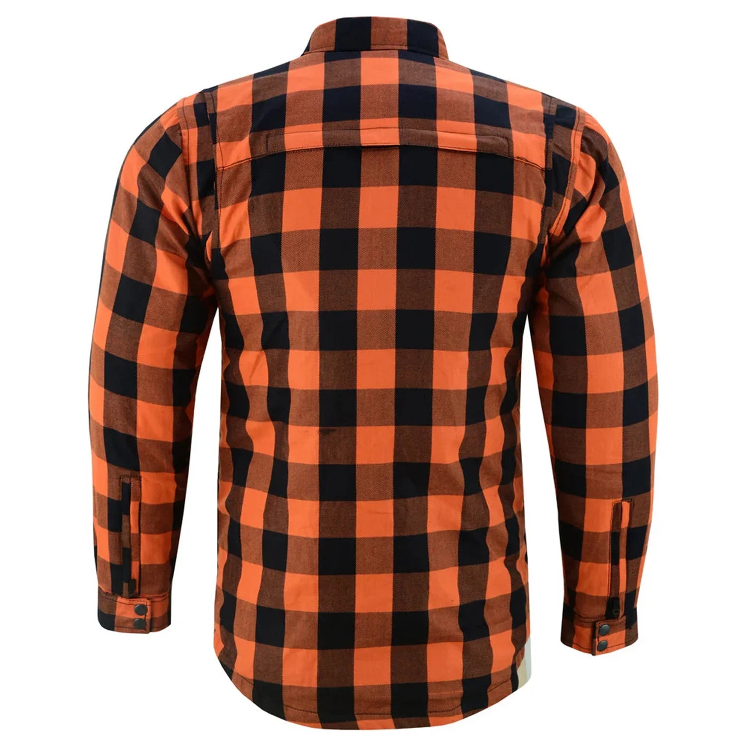 Orange And Black Flannel Shirt With Armored Lumberjack Shirt