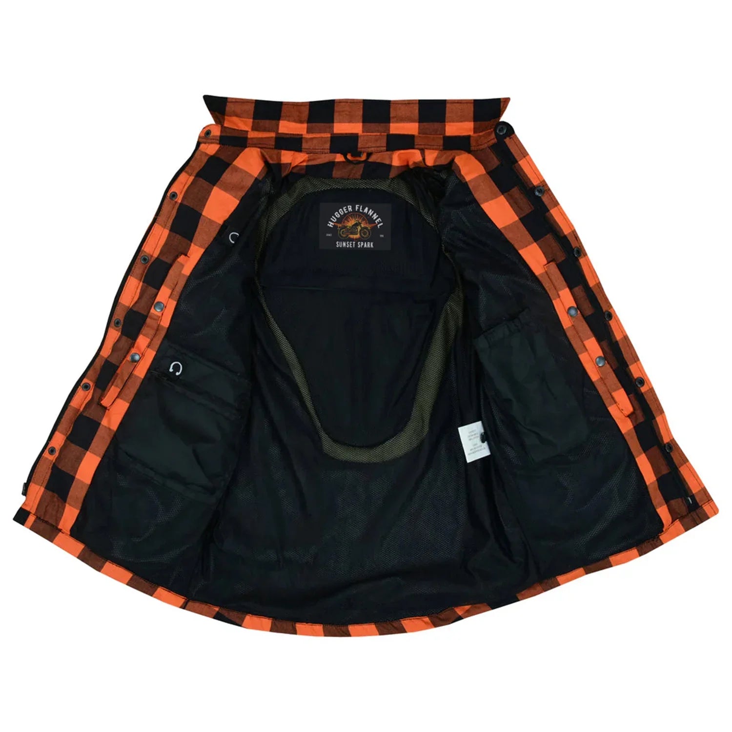 Orange And Black Flannel Shirt With Armored Lumberjack Shirt
