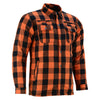 Orange And Black Flannel Shirt With Armored Lumberjack Shirt