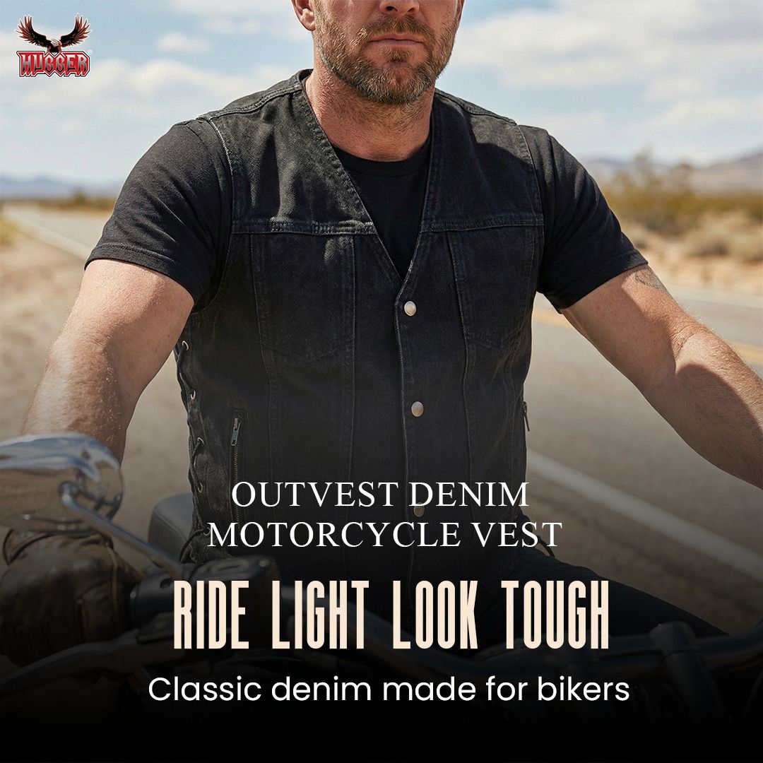 Outvest Denim Motorcycle Vest