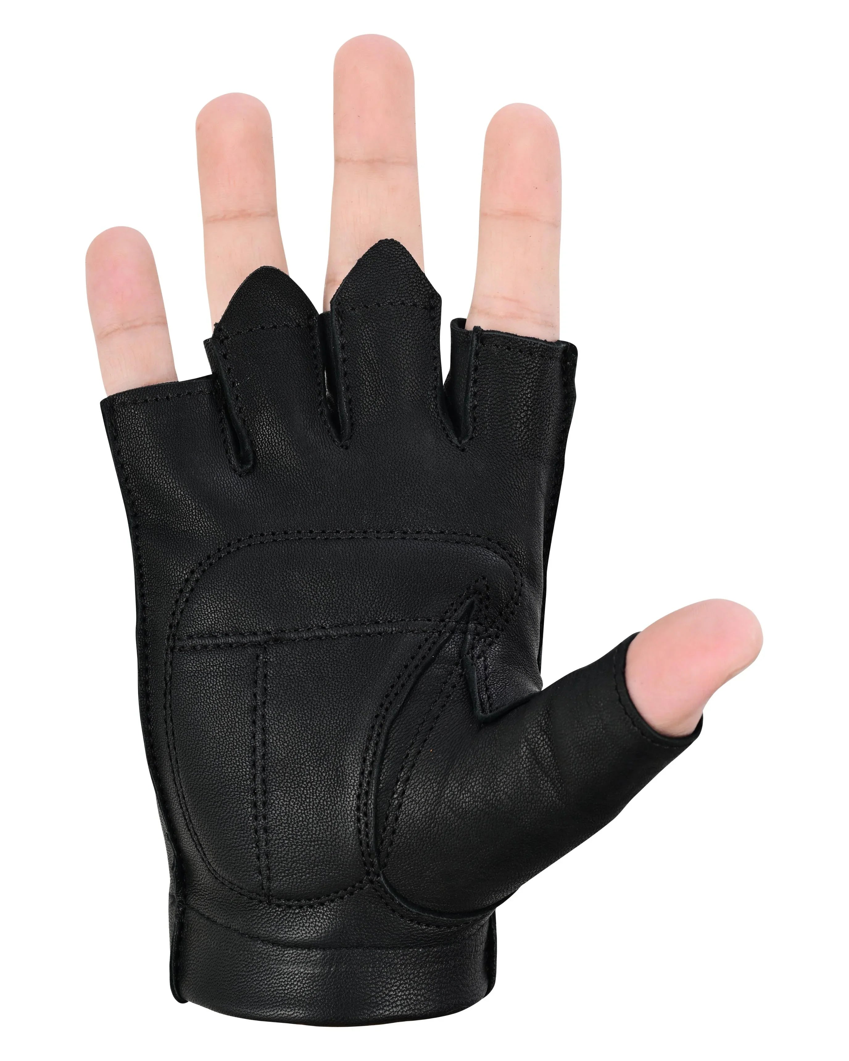 Palming Men's fingerless leather gloves
