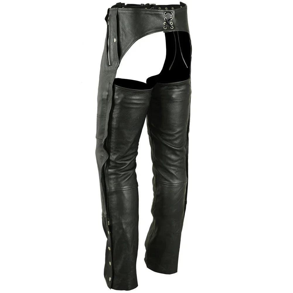Pocketeer Unisex Leather Motorcycle Chaps