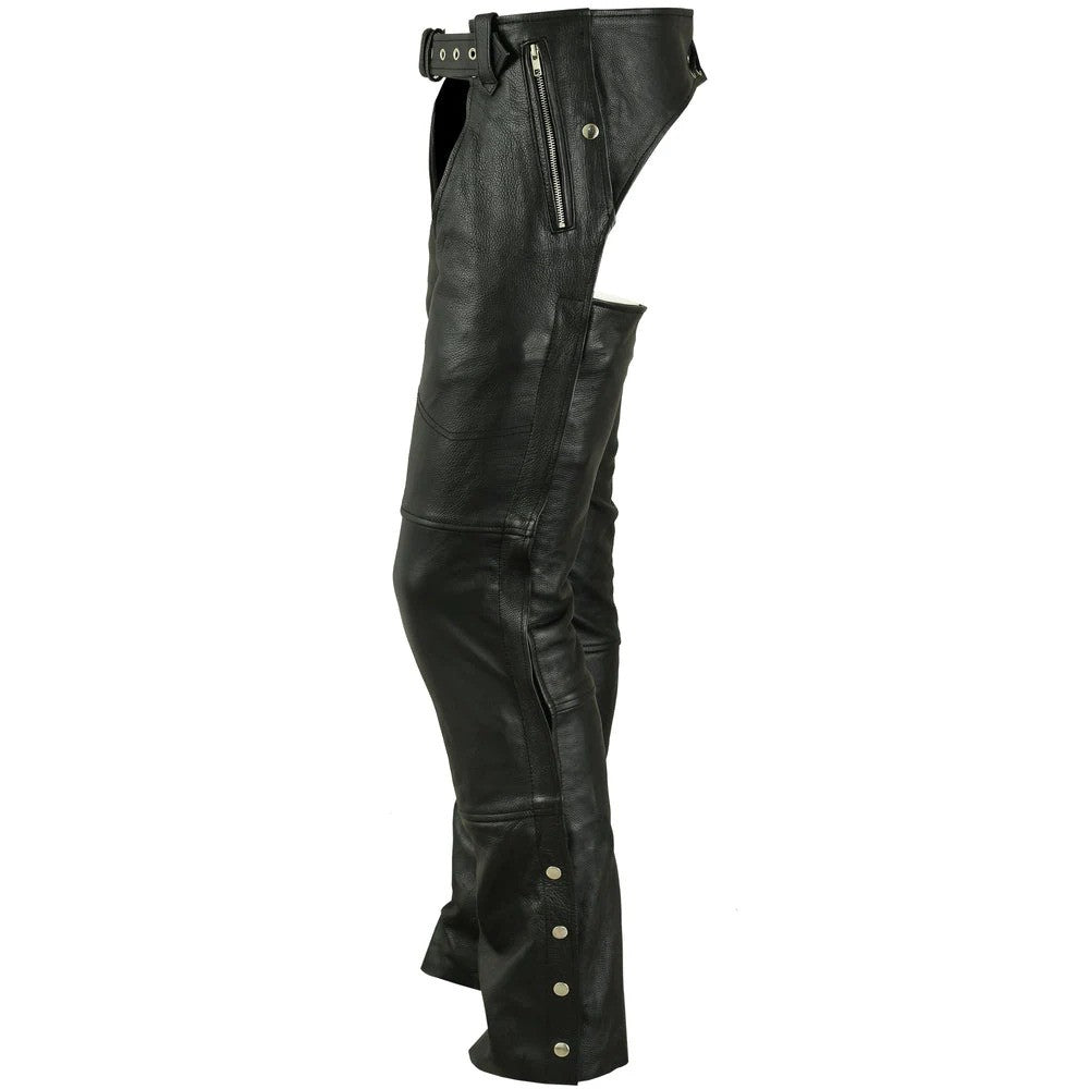 Pocketeer Unisex Leather Motorcycle Chaps