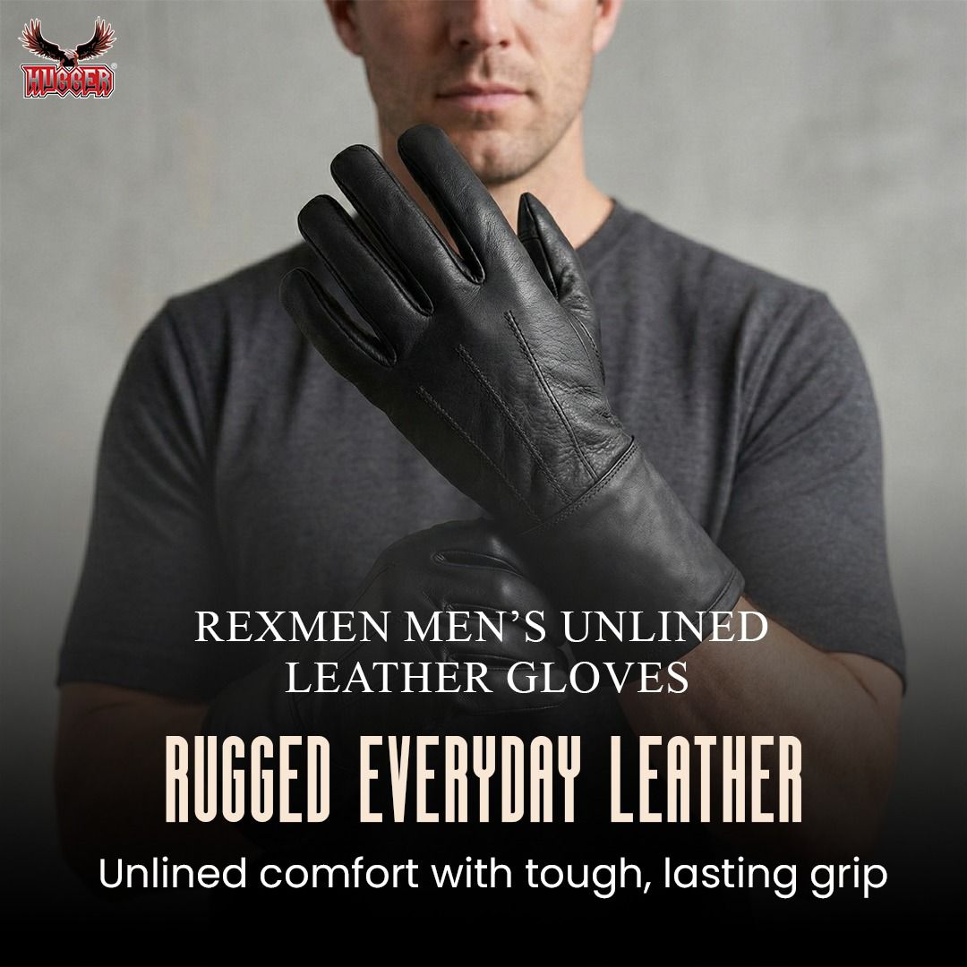 Rexmen Men's unlined leather Gloves - Hugger Gloves 2XL Rexmen Men's unlined leather Gloves - Hugger Gloves 2XL