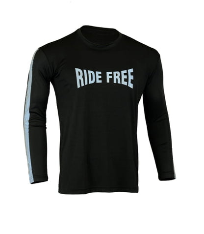 Men's High Visibility Dri Fit Polyester Long Sleeve Shirt for Motorcycle Riding, Walking/Running, and Cycling