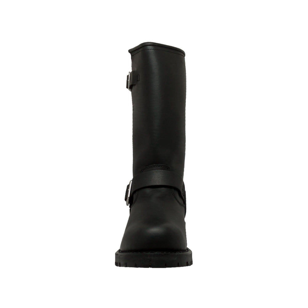 Shadowstep Men's Black leather motorcycle boots