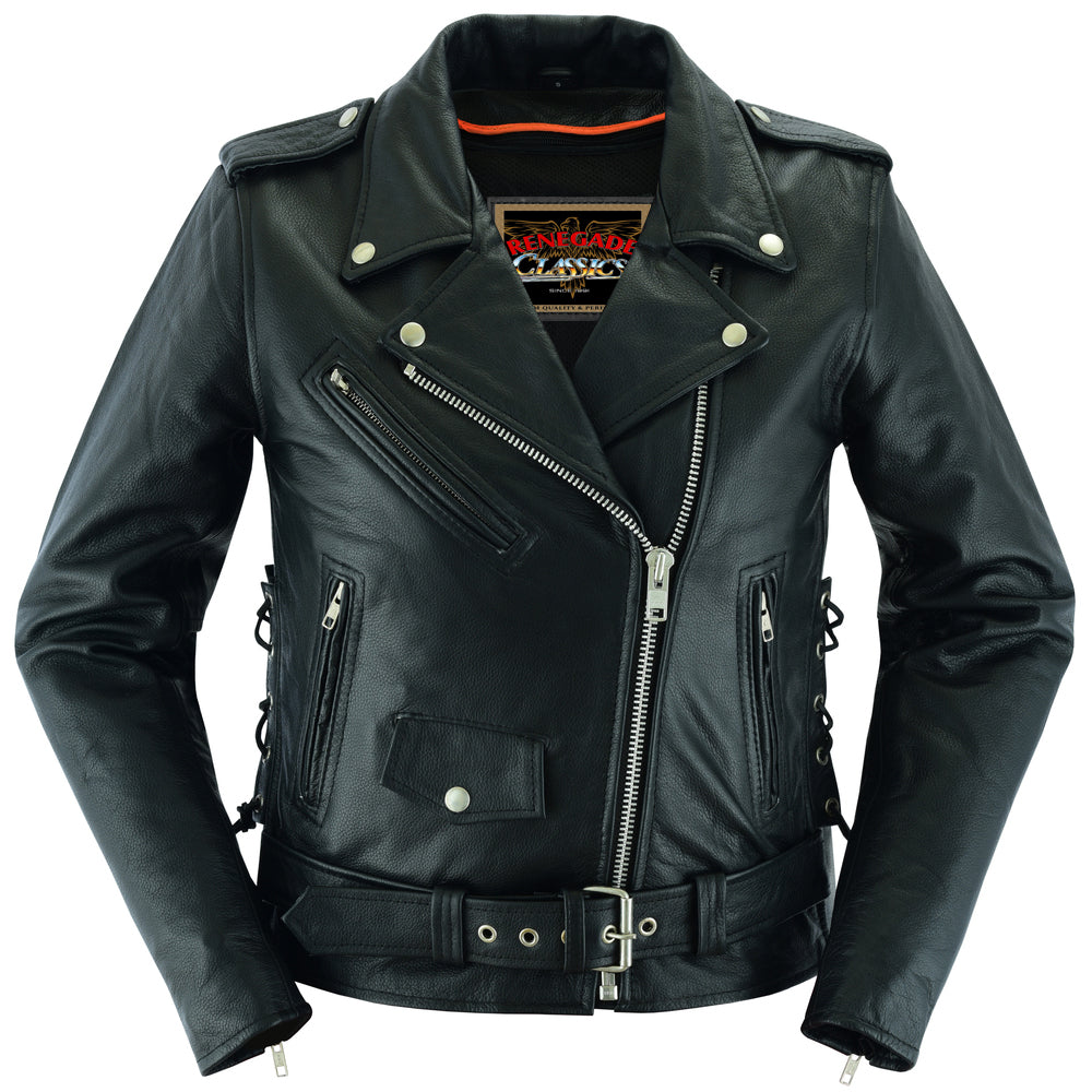SpeedMoto Women's Leather Motorcycle Vest