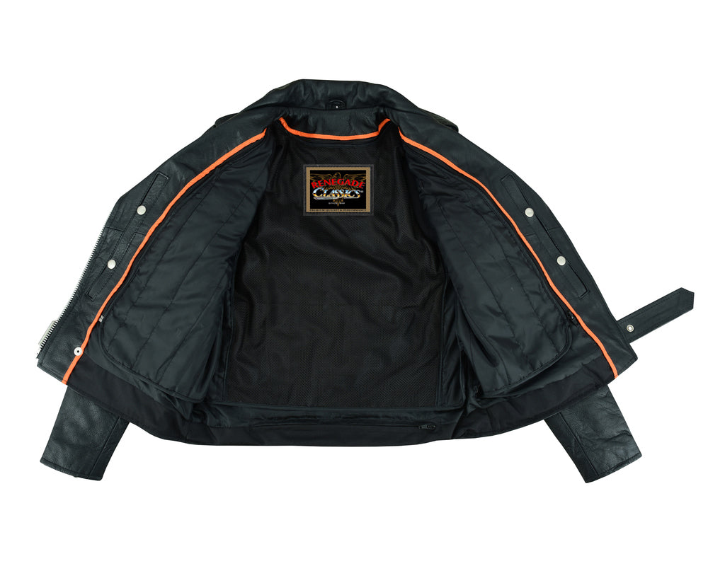SpeedMoto Women's Leather Motorcycle Vest