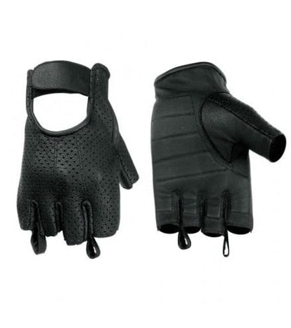 Men's Fingerless Technaline Goatskin Leather, WeatherLite Chopper Gloves