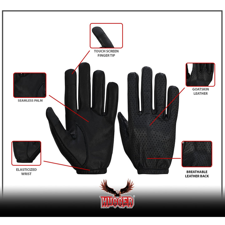 Women's Air Pro Sport Water Resistant Leather Driving, Motorcycle, Police Glove