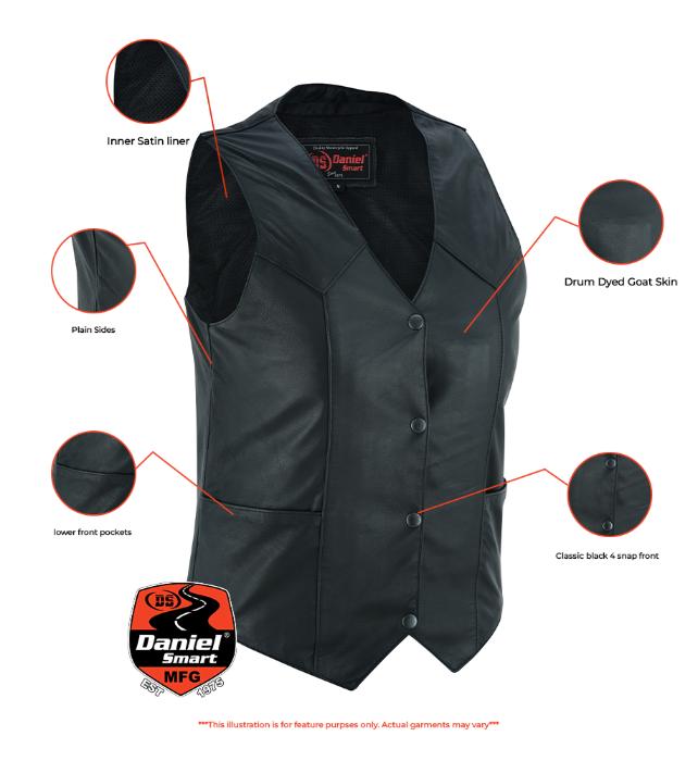 Women's Classic Plain Side Vest
