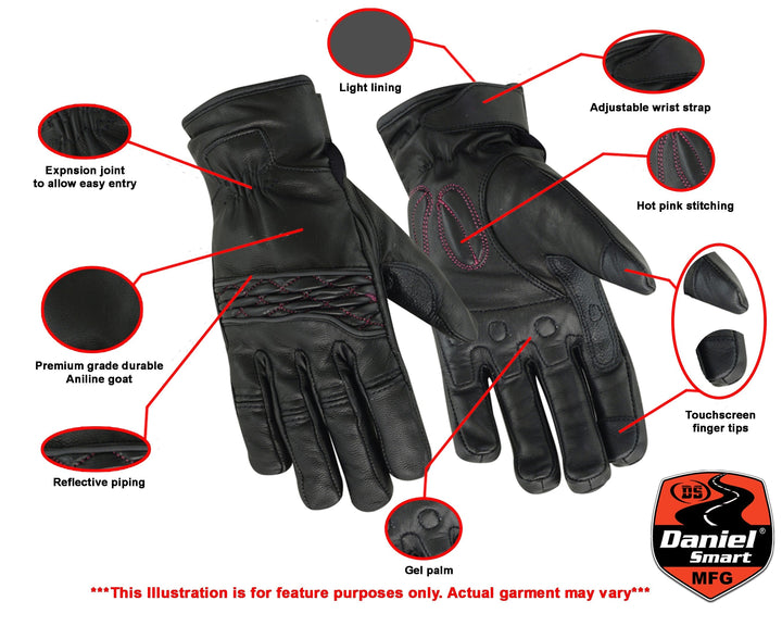 Women's Cruiser Glove (Black/Pink)