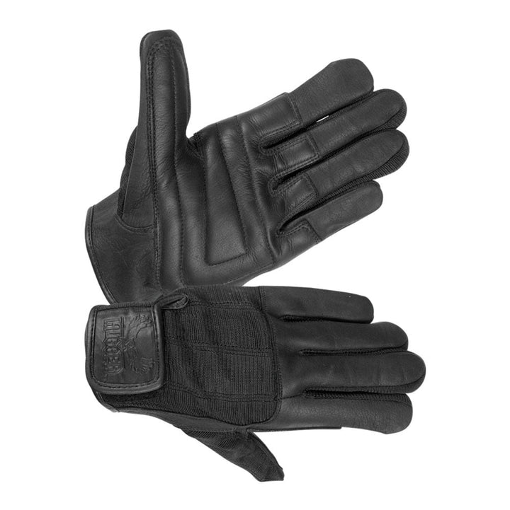 Men's Summer Touring Spandex and Leather Motorcycle Gloves