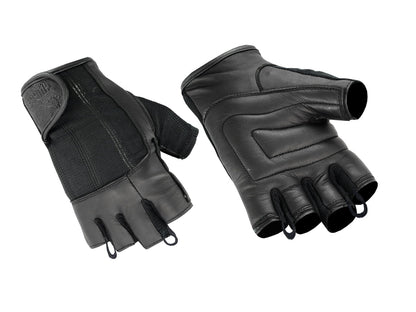 Men's Deer Soft Fingerless Summer Touring Choppers Motorcycle Gloves