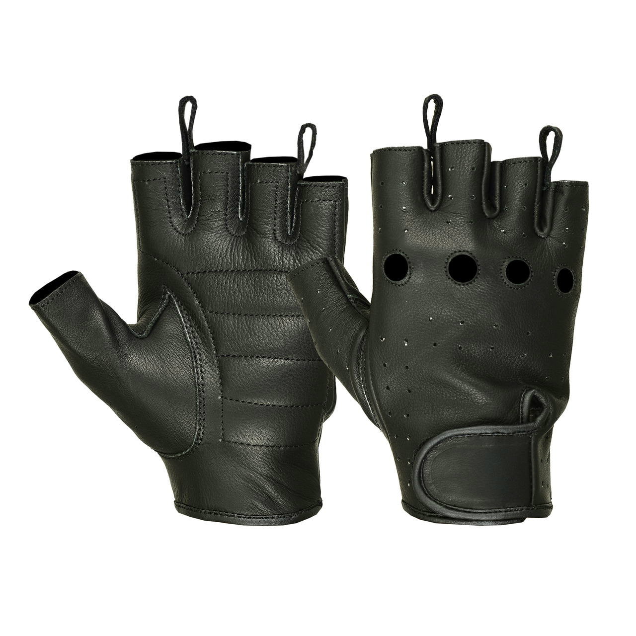 Men's Perforated Fingerless Gloves