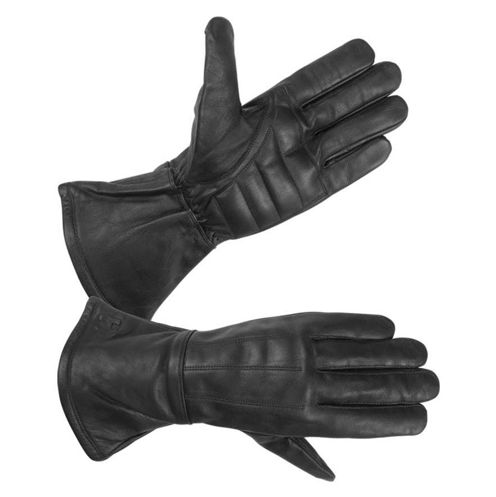 Leather Motorcycle Gloves - Men's - Cold Weather Gauntlet - Biker - DS41-DS